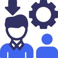 Recruitment Manager Solid Two Color Icon vector
