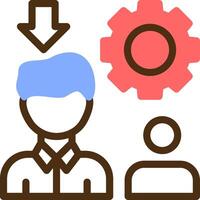 Recruitment Manager Color Filled Icon vector