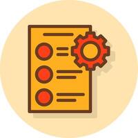 Onboarding Filled Shadow Cirlce Icon vector