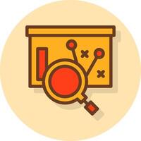 Recruitment Strategy Filled Shadow Cirlce Icon vector