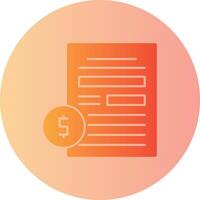 Compensation Gradient Circle Icon vector