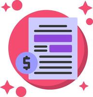 Compensation Tailed Color Icon vector