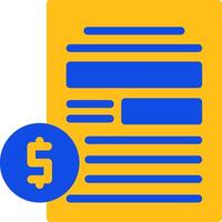 Compensation Flat Two color Icon vector
