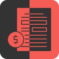 Compensation Red Inverse Icon vector