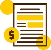 Compensation Yellow Lieanr Circle Icon vector