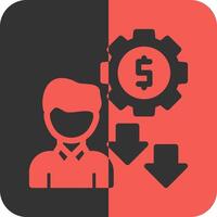 Benefits Red Inverse Icon vector