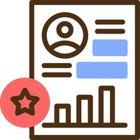 Performance Review Color Filled Icon vector