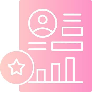 Performance Review Solid Multi Gradient Icon vector