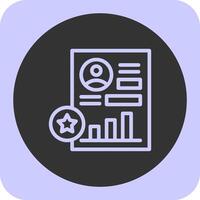 Performance Review Linear Round Icon vector