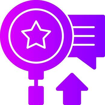 Feedback Solid Multi Gradient Icon vector