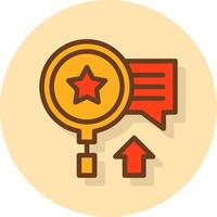 Feedback Filled Shadow Cirlce Icon vector