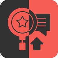 Feedback Red Inverse Icon vector