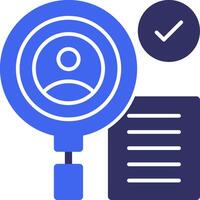 Background Check Solid Two Color Icon vector