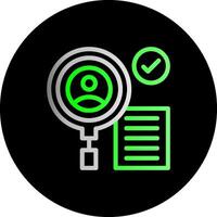 Background Check Dual Gradient Circle Icon vector