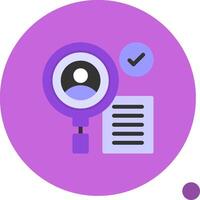 Background Check Flat Shadow Icon vector