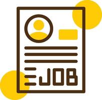 Job Description Yellow Lieanr Circle Icon vector