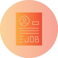 Job Description Gradient Circle Icon vector