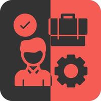 Work Environment Red Inverse Icon vector