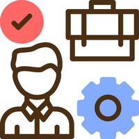 Work Environment Color Filled Icon vector