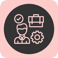 Work Environment Linear Round Icon vector