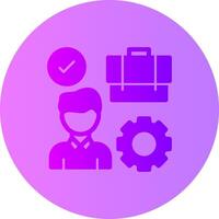Work Environment Gradient Circle Icon vector