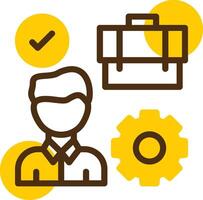 Work Environment Yellow Lieanr Circle Icon vector