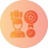 Job Satisfaction Gradient Circle Icon vector