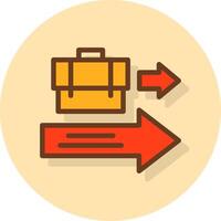 Exit Interview Filled Shadow Cirlce Icon vector