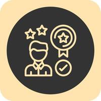 Recognition Linear Round Icon vector