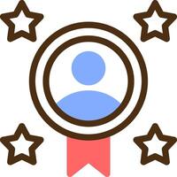 Employee of the Month Color Filled Icon vector