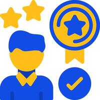 Recognition Flat Two color Icon vector