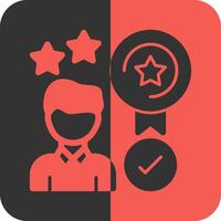 Recognition Red Inverse Icon vector