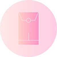 Red Envelope Gradient Circle Icon vector
