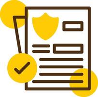 Legal Compliance Yellow Lieanr Circle Icon vector