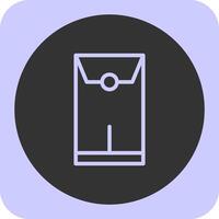Red Envelope Linear Round Icon vector