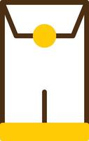 Red Envelope Yellow Lieanr Circle Icon vector