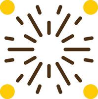 Firecracker Yellow Lieanr Circle Icon vector