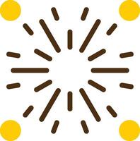 Firecracker Yellow Lieanr Circle Icon vector