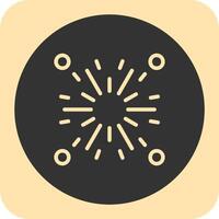 Firecracker Linear Round Icon vector