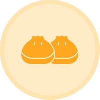 Dumpling Multicolor Circle Icon vector