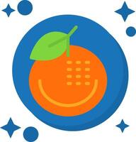 Mandarin Orange Tailed Color Icon vector