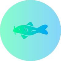 pescado degradado circulo icono vector