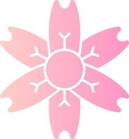 Plum Blossom Solid Multi Gradient Icon vector