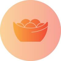 Tangyuan Gradient Circle Icon vector