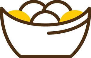 Tangyuan Yellow Lieanr Circle Icon vector