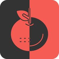 Tangerine Red Inverse Icon vector