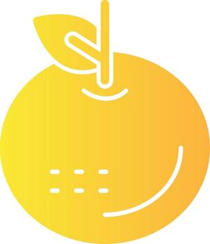 Mandarina sólido multi degradado icono vector