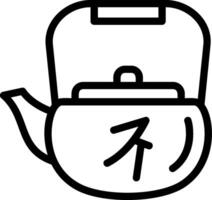 Tea Pot Line Icon vector