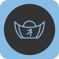 Yuanbao Linear Round Icon vector