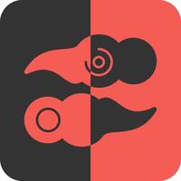 Auspicious Cloud Red Inverse Icon vector